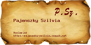 Pajenszky Szilvia névjegykártya