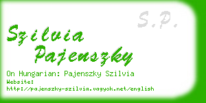 szilvia pajenszky business card